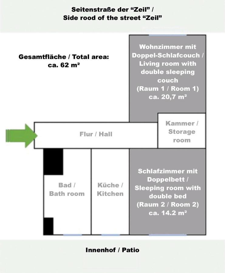 Apartment Im Zentrum Frankfurt am Main Dış mekan fotoğraf